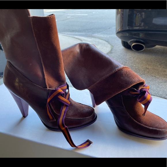 Brown Slouch ankle booties - Picture 9 of 9